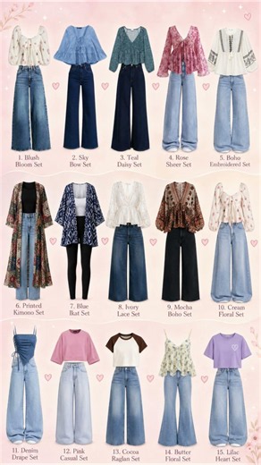 Cute Jeans Outfit Ideas | Feminine Denim Style Inspiration ✨ #shorts #ytshorts