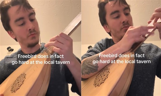 Musician Goes Viral With Epic Rendition Of Lynyrd Skynyrd’s “Free Bird” Solo On A Lute – “FREE BARD” | Whiskey Riff