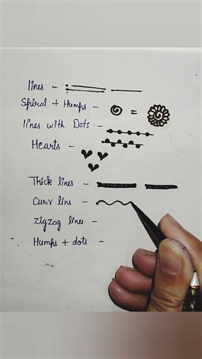 basic elements for beginners 🪷#mehndi #mehndidesigns #henna #hennatattoodesign #shorts #shortvideo