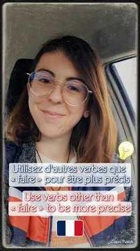 Autres verbes que "Faire" ⚠️ Use verbs other than "faire" in French 🇫🇷👩‍🏫 #Frenchtips #French #fle