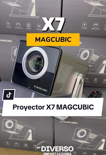 Proyector X7 MAGCUBIC, 1000 ANSI lumens, proyecta hasta 150 pulgadas. Sistema Android 14. Control con comando de voz . Diverso importaciones en Cochabamba y Santa Cruz 🇧🇴 #proyectorx7 #x7 #magcubic #bolivia🇧🇴 #proyector