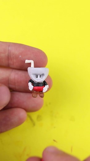 Fall-Guy Cuphead Polymer Clay Tutorial