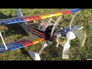 Saito Fg 21 Smoke Four Stroke Gasoline Seagull models Christen Eagle RC aerobatic plane test flight