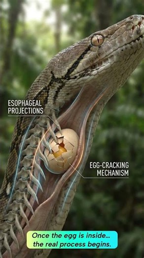 The Snake That Cracks Eggs Inside Its Body 🐍🥚