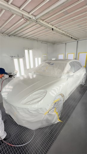 First coat of clear.LPH-400. #anestiwata #painting #carpainting #teamiwata #art | Rigoberto Velazquez