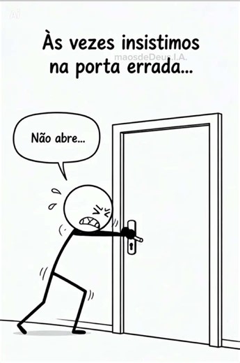 Nem toda porta fechada é uma rejeição. ❤️ #TempoDeDeus #Fe #JesusTeAma #ConfiancaEmDeus #MaosDeDeusIA