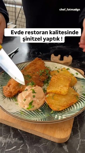 Recipe in commends 📝Tavuk şinitzel 🌸