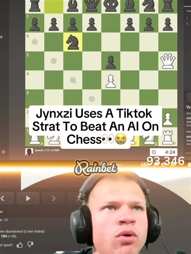 Jynxzi Uses TikTok Strategy to Beat Chess AI