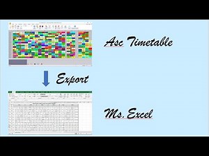 Mengekspor Asc Timetable ke Microsoft Excel