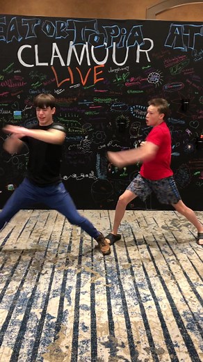 Red and Green Ranger are teaming up ninja style with @ashtonmyler1 #TeamUSATryout #ninjakidztv #ninjakid #ethanfineshriber #ninjakids