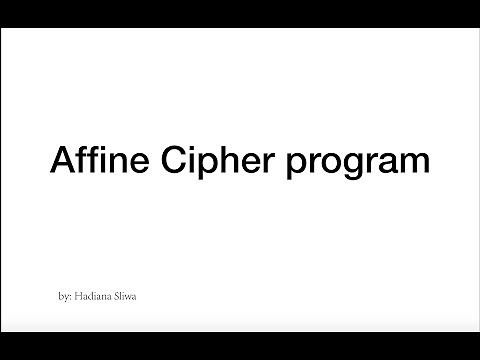 affine cipher program