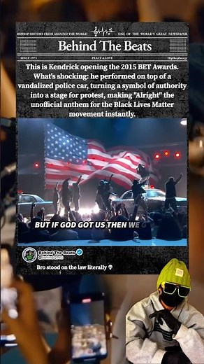 The Day Kendrick Lamar Turned A Police Car Into A Stage #KendrickLamar #Alright #HipHopProtest #BLM