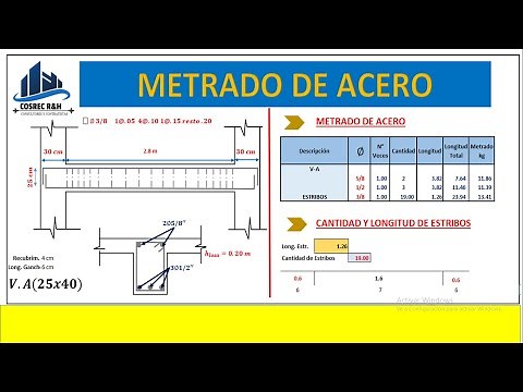 METRADO DE ACERO EN VIGAS (Super Sencillo)