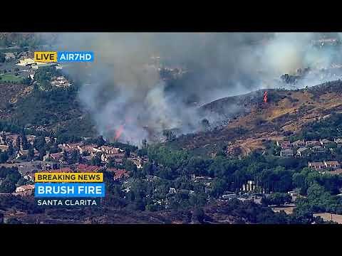 Brush fire threatens homes in Santa Clarita | ABC7