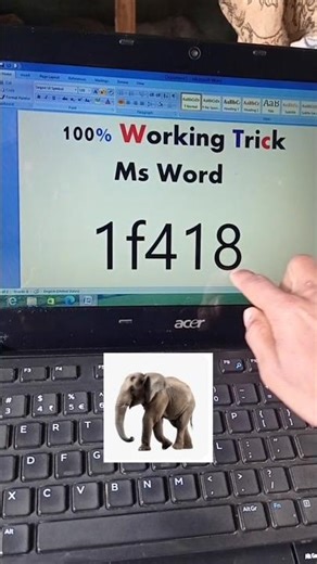 Elephant( 🐘) in MS Word UsingJust a Keyboard Shortcut - You Won'tBelieve How Easy It Is! #elephant