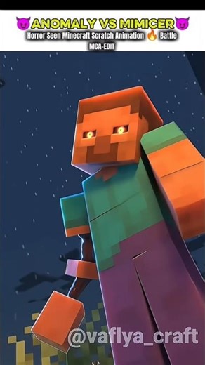 Anomaly vs Mimicer🔥|| Minecraft Scratch Animation Edit 🔥😱