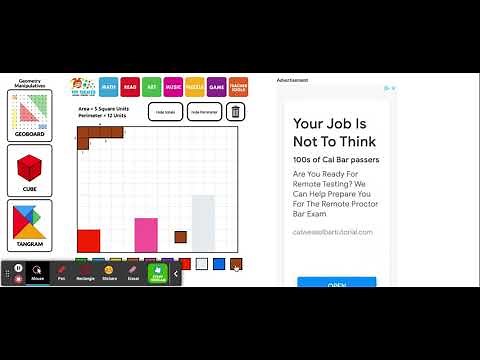Area Perimeter Explorer | Geometry for Kids | Toy Theater