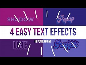 4 Easy Text Effects in PowerPoint! | PowerPoint Tutorial