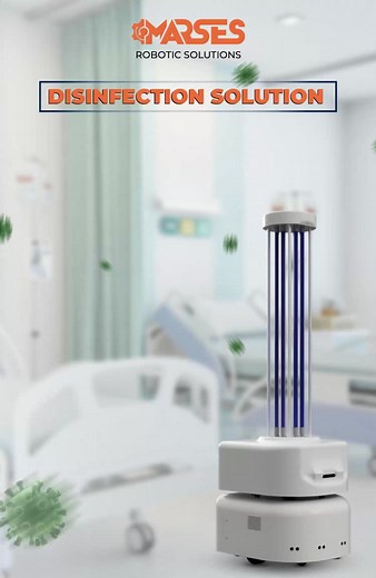 The disinfecting solution that effectively eliminates 99.99% of viruses and bacteria! ✅ 𝐌𝐃𝐑-𝐂 the self-disinfecting robot scans and disinfects every corner and surface of the area, making sure that you are in a clean and healthy environment. Visit our website for more info about our healthcare solutions: www.marses-robotics.com/services-solutions/healthcare/ #what_is_next #MARSES #Robotics_manufacturer #Technology_leader #Healthcare #MDR_C #disinfection #Disinfection_robot | Marses Robotics
