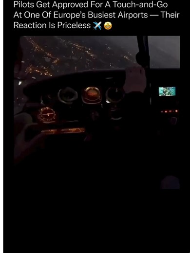 Most pilots train for years before ever getting clearance like this. 🚦🛫 Two young pilots were flying a small Piper PA-28 on a night flight when they decided to request a touch-and-go at Amsterdam Schiphol, one of the busiest airports in Europe. Against the odds, air traffic control approved it. A touch-and-go means landing on an active runway, immediately applying power, and taking off again, all while managing speed, alignment, radio calls, and traffic separation in real time. For a small gen