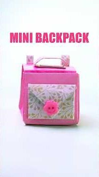 Mini Backpack | DIY Miniature Crafts | Paper Crafts | Desk Decor #shorts #diyminiature #deskdecor