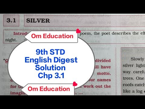 9th STD English Digest Solution Chp 3.1 Silver ‪@omeducation8606‬