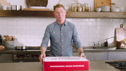 GreenPan Bobby Flay 8” Frypan Professional Grade Aluminum Ceramic Nonstick, Cream