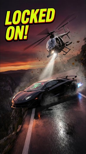 High-Speed Mountain Drift | Locked by Helicopter | #mountain #chase