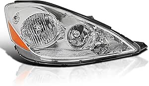 Spec-D Tuning Right Passenger Side Chrome Headlight Compatible with 2006-2010 Toyota Sienna