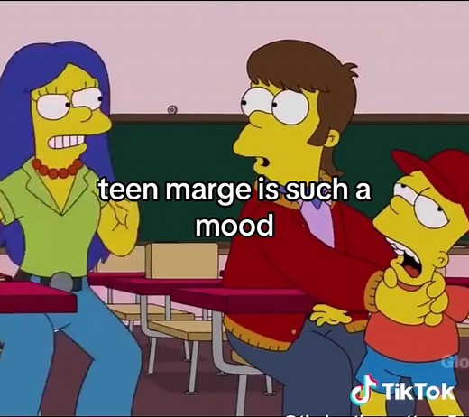 The Mood of Teen Marge Simpson in The Simpsons
