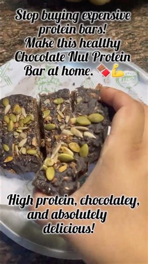 Healthy Protein Bar at home| No Sugar, No Bake | Easy High Protein Snack #protein bar#recipe#