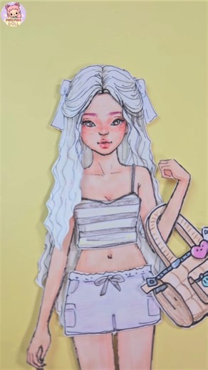 Paper doll DIY #art #drawing #handmade #shorts