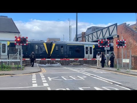 Egham level crossing, Surrey.