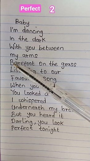 perfect 2 song by ed sheeran #perfect #edsheeran #lyrics