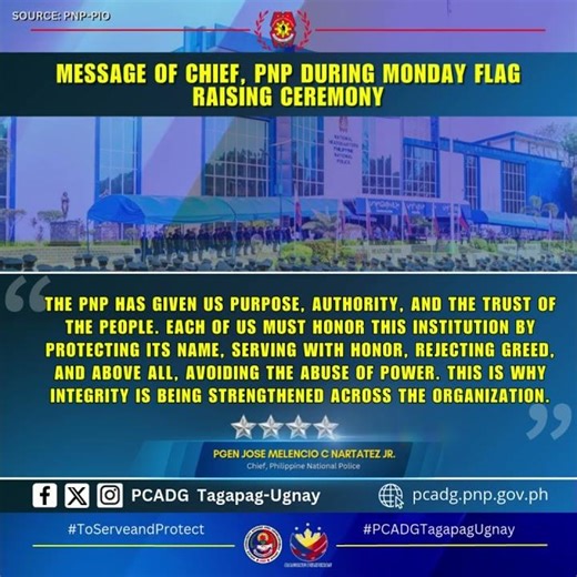 Message of C,PNP, during the MFRC at the NHQ