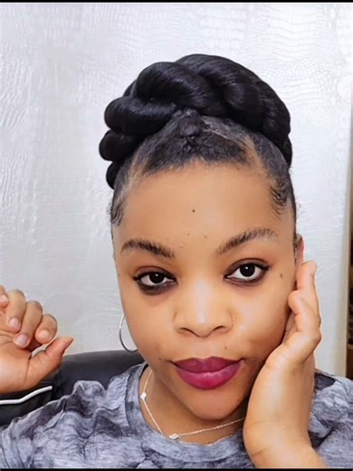 Chic Braided Bun: Protective Style for Natural Hair