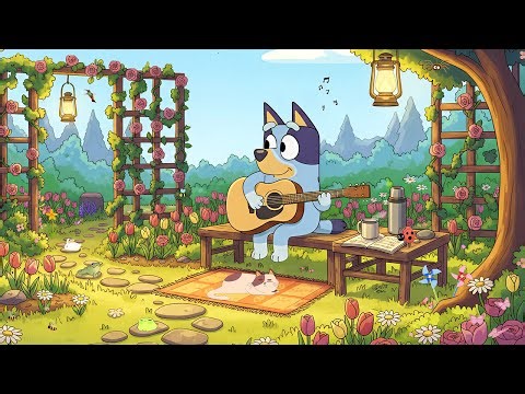 Chill Spring Study with Bluey 🌸 Chill Lofi for Relaxation ☕️ Calm Lofi for Study & Relax