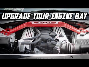 DIY DODGE CHARGER ENGINE BAY UPGRADE! PAINTED VALVE COVER!
