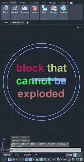 AutoCAD Tips - 18 Explode Block that cannot be Exploded #shorts #autocad