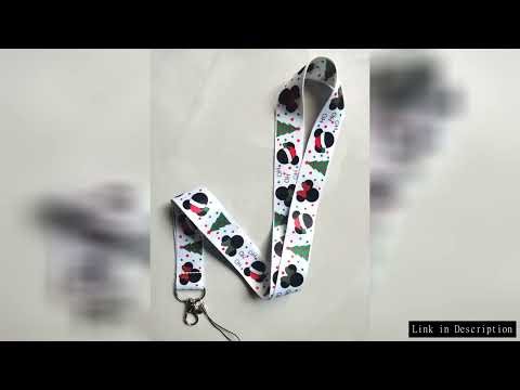 New 1 pcs Disney Mickey Christmas Lanyards Keys Neck Strap For Card Badge Key Chain Lanyard Key Hold