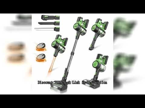 INSE S10 Cordless Vacuum Cleaner, 6-in-1 Stick Vacuum with 45Kpa Powerful Suction, Max 50 Min Runtim