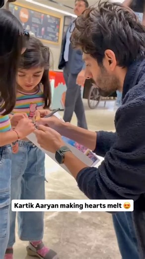 Instant Bollywood on Instagram: "Kartik Aaryan’s youngest fans got their favourite actor’s autograph on the posters of Tu Meri Main Tera Main Tera Tu Meri — pure cuteness overload! ✨"