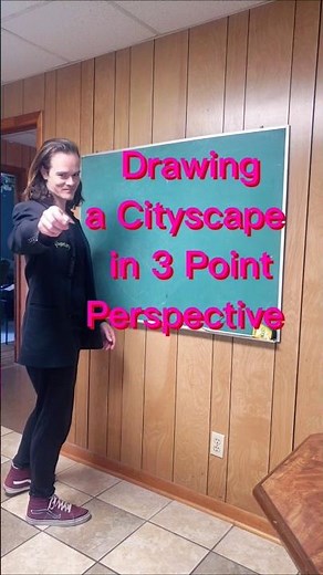 Drawing a Cityscape in 3 Point Perspective 👁✏ #shorts #drawing #howtodraw #drawingshorts #howto