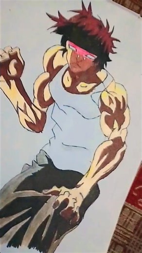 Baki Hanma Drawing SketchFull BodyAnime Drawing Sketch #shorts #bakihanma#anime#drawing