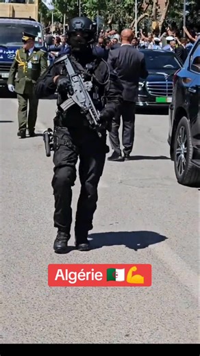 Algerian Military Security Detail in Action