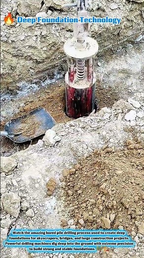 🔥 Massive Bored Pile Drilling Process – Incredible Deep Foundation Construction 😱