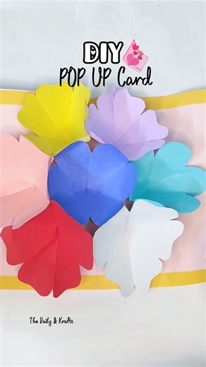 "DIY Create this beautiful pop-up card in the easiest way! 🌸 #papercrafts #craft #Shorts #DIY