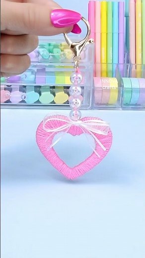 DIY Heart Keychain 💖 Cute Gift Ideas #diy #craft #gift