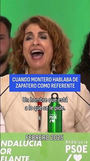 When Montero spoke of Zapatero as a role model