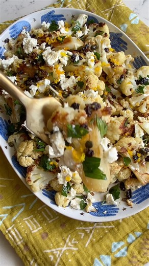 ✨Mediterranean Cauliflower Salad✨ #vegetables #sidedishes | Grilled Cheese Social